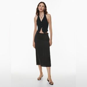 Wilfred Elixir Satin Midi Skirt, Size 4